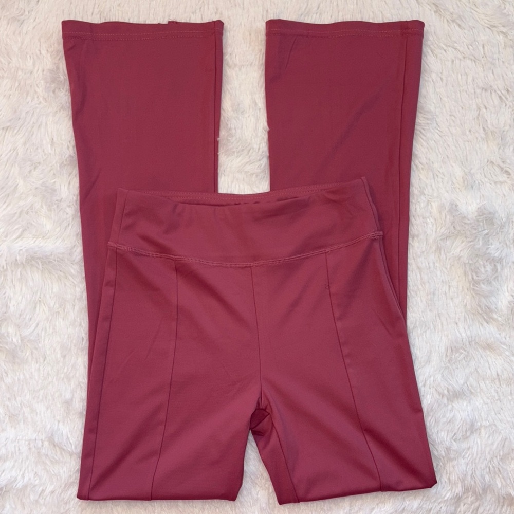 LA7 Pink Wide Leg Pants with Smooth Finish